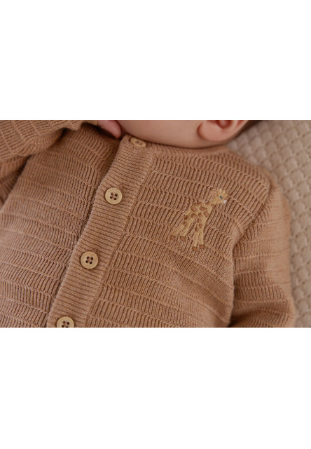 Kardigan pletený Safari Friends Soft Tan veľ. 62