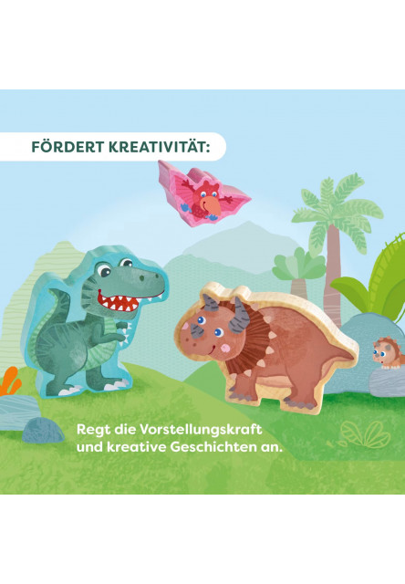 Kufrík s drevenými figúrkami Svet dinosaurov