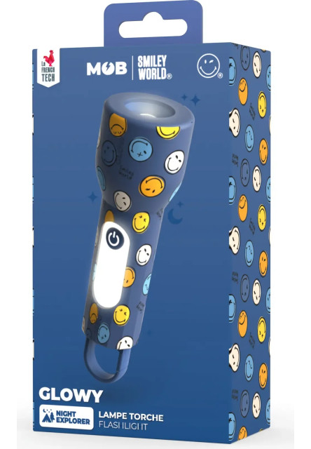 Detské svietidlo MOB Glowy Smiley Flashlight - modrá