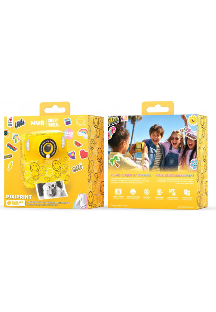 Detský fotoaparát MOB Pixismiley Printing Camera - žltá