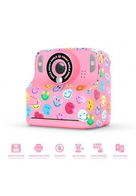 Detský fotoaparát MOB Pixismiley Printing Camera - ružová