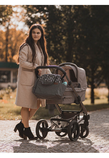Přebalovací taška na kočárek 2v1 Traveler Bag Space Grey