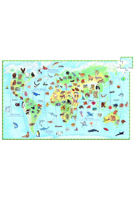 Objavovacie puzzle: Zvieratá sveta DJECO