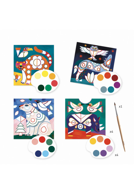 Fantastické zvieratá: Maľovanie kariet s vodovými farbami