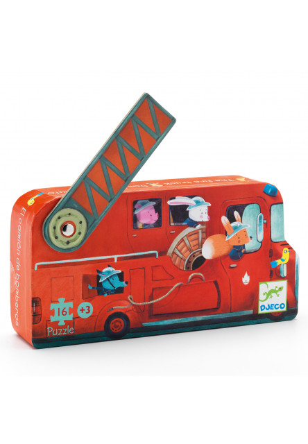 Siluetové puzzle: Požiarnické auto DJECO