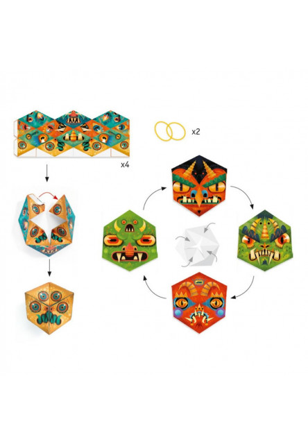 Papierové skladačky – Flexagóny Príšery