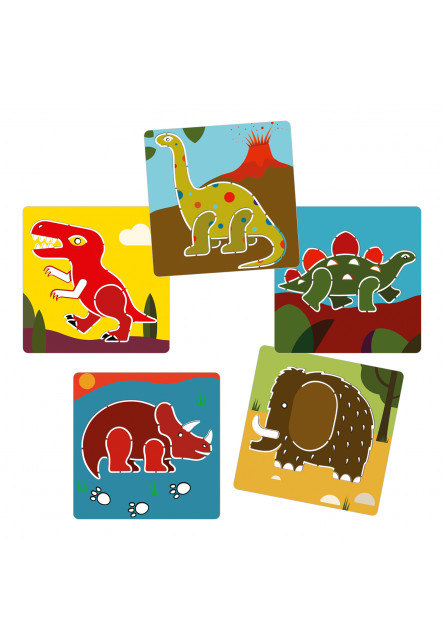 Kreslenie podľa šablóny: Dinosaury
